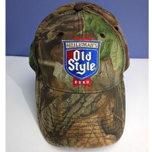 Heileman's Old Style Beer Forest Camo Baseball Hat Adjustable PBR Pabst